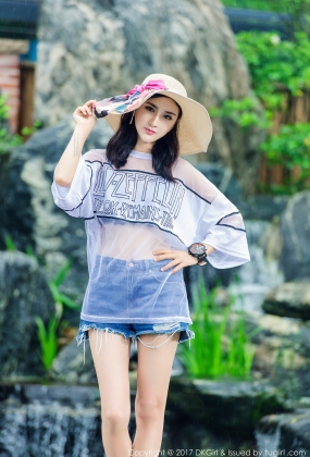 [DKGirl御女郎]Vol.026_嫩模梅哥白色连体比基尼泳池湿身秀傲人美乳诱惑写真58P